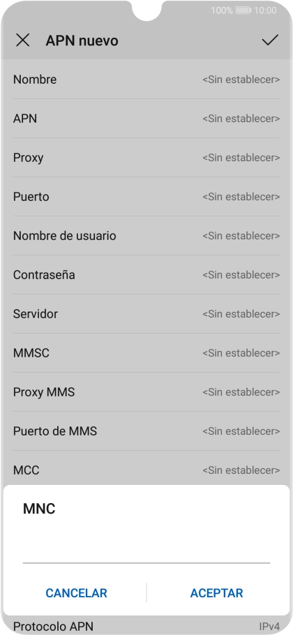 Introduce 01 y pulsa ACEPTAR.