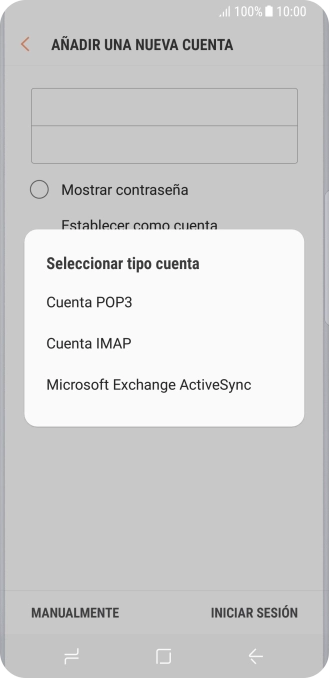 Pulsa Cuenta IMAP.