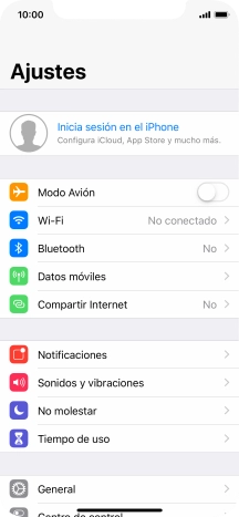 Pulsa Inicia sesión en el iPhone.