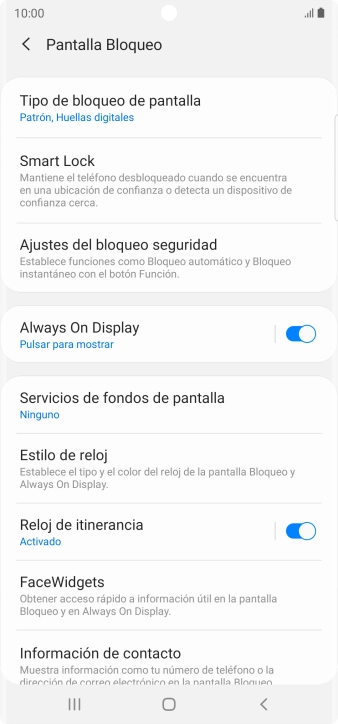 Pulsa Tipo de bloqueo de pantalla e introduce el código de seguridad extra que has creado anteriormente.