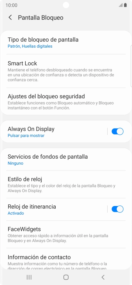 Pulsa Tipo de bloqueo de pantalla e introduce el código de seguridad extra que has creado anteriormente.