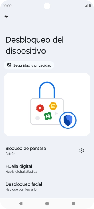 Pulsa Bloqueo de pantalla e introduce el código de seguridad extra que has creado anteriormente.