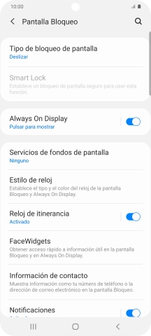 Pulsa Tipo de bloqueo de pantalla.