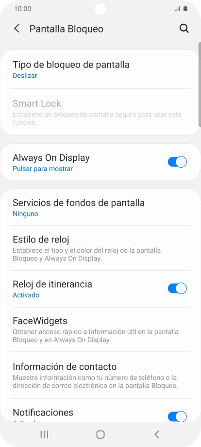 Pulsa Tipo de bloqueo de pantalla.