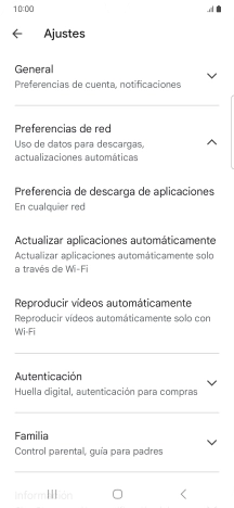 Pulsa Actualizar aplicaciones automáticamente.
