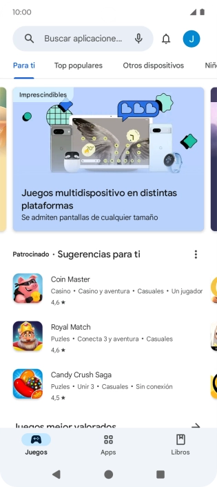 Pulsa en el campo de búsqueda.