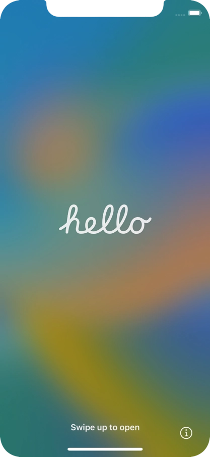 Desliza el dedo hacia arriba desde la parte inferior de la pantalla.