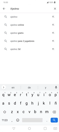 Introduce el nombre del tema o de la app y pulsa el icono de búsqueda.
