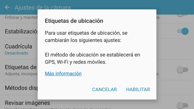 Si activas la función, pulsa HABILITAR.
