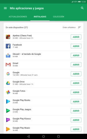 Pulsa la app deseada.