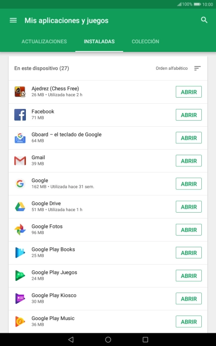 Pulsa la app deseada.
