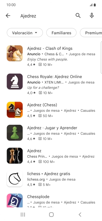 Pulsa la app deseada.