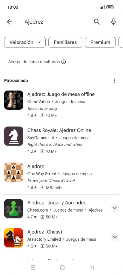 Pulsa la app deseada.