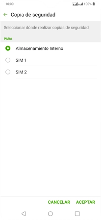 Pulsa la tarjeta SIM deseada.