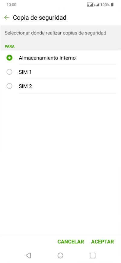 Pulsa la tarjeta SIM deseada.