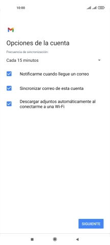 Si aparece en la pantalla esta imagen, tu cuenta de correo electrónico ha sido reconocida y configurada automáticamente. Sigue las indicaciones de la pantalla para introducir más información y terminar la configuración.