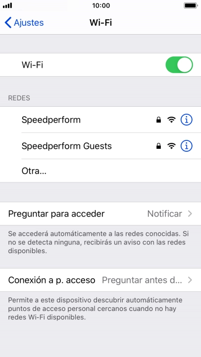 Pulsa la red wifi deseada e introduce la contraseña de esta red.