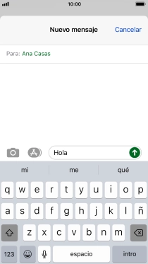 Pulsa el icono de enviar.