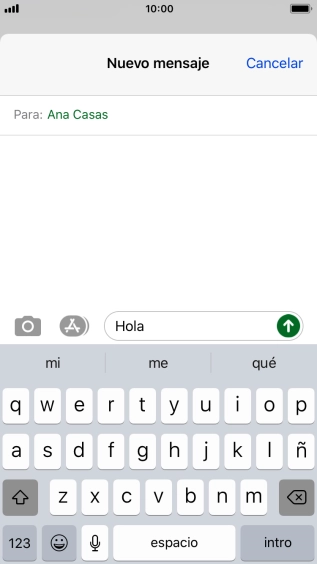 Pulsa el icono de enviar.
