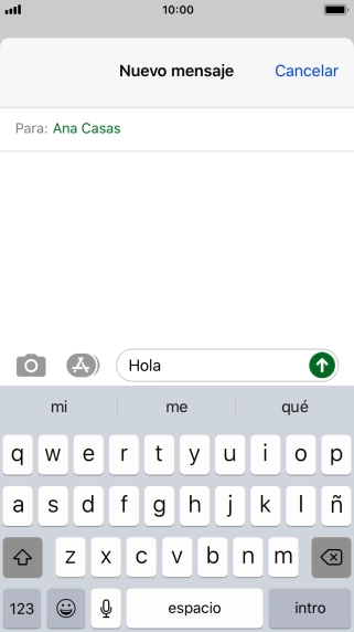 Pulsa el icono de enviar.