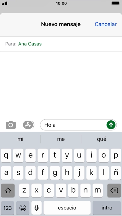 Pulsa el icono de enviar.