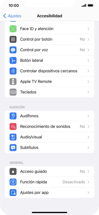 Pulsa una categoría bajo 