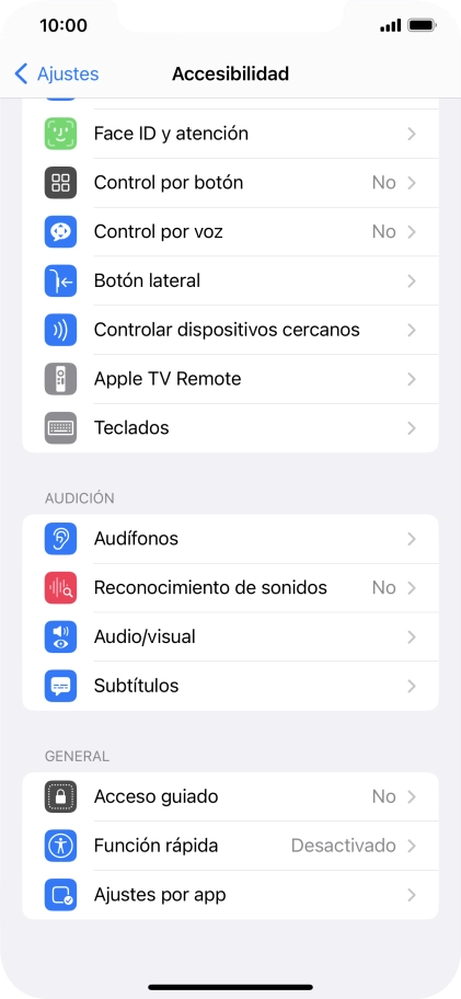 Pulsa una categoría bajo 