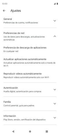 Pulsa Actualizar aplicaciones automáticamente.