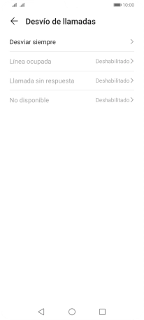 Pulsa el tipo de desvío deseado.