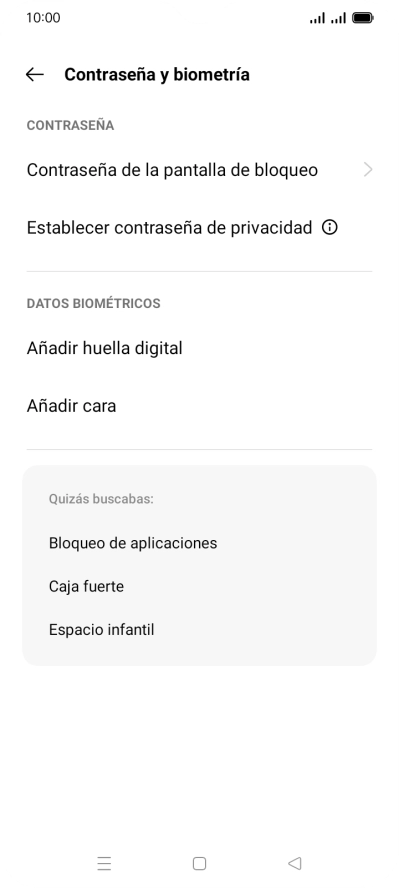 Pulsa Contraseña de la pantalla de bloqueo e introduce el código de seguridad extra que has creado anteriormente.