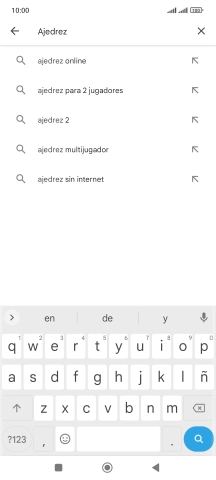 Introduce el nombre del tema o de la app y pulsa el icono de búsqueda.