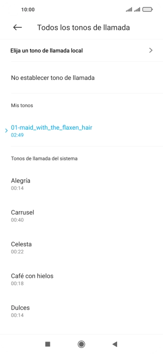 Pulsa la tecla de inicio para terminar y regresar a la pantalla de inicio.