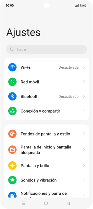 Pulsa Conexión y compartir.