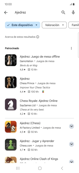 Pulsa la app deseada.