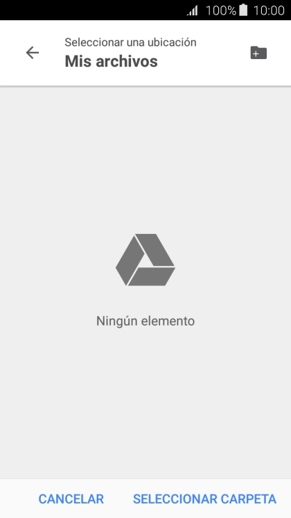 Pulsa SELECCIONAR CARPETA.