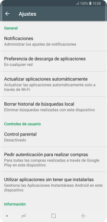Pulsa Actualizar aplicaciones automáticamente.