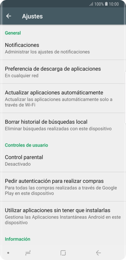 Pulsa Actualizar aplicaciones automáticamente.