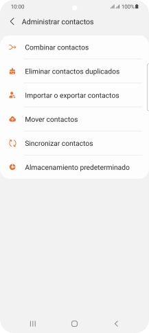 Pulsa Importar o exportar contactos.
