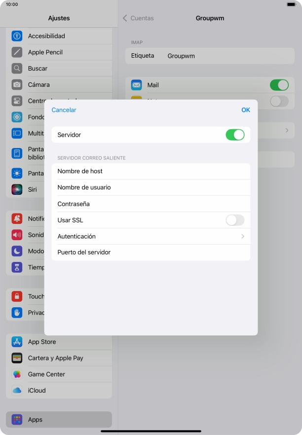 Pulsa el indicador junto a 
