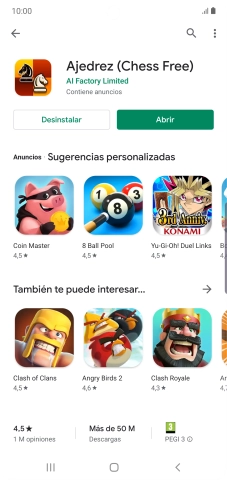 Pulsa la tecla de inicio para terminar y regresar a la pantalla de inicio.