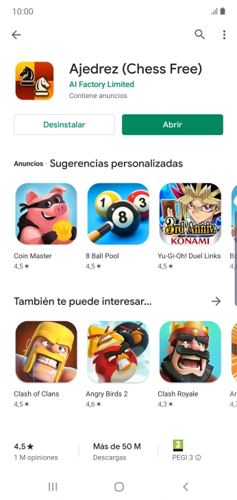 Pulsa la tecla de inicio para terminar y regresar a la pantalla de inicio.