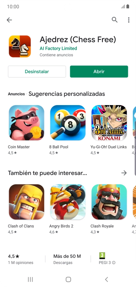Pulsa la tecla de inicio para terminar y regresar a la pantalla de inicio.