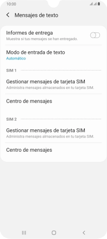 Pulsa Centro de mensajes.