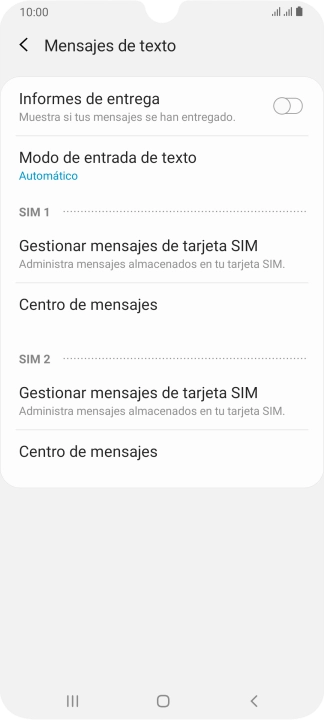 Pulsa Centro de mensajes.