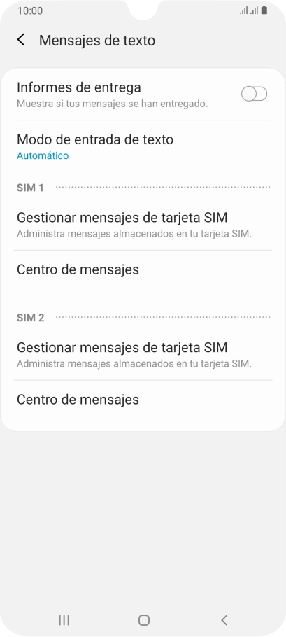 Pulsa Centro de mensajes.