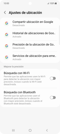 Pulsa Precisión de la ubicación de Go...