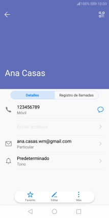 Pulsa el número de teléfono.