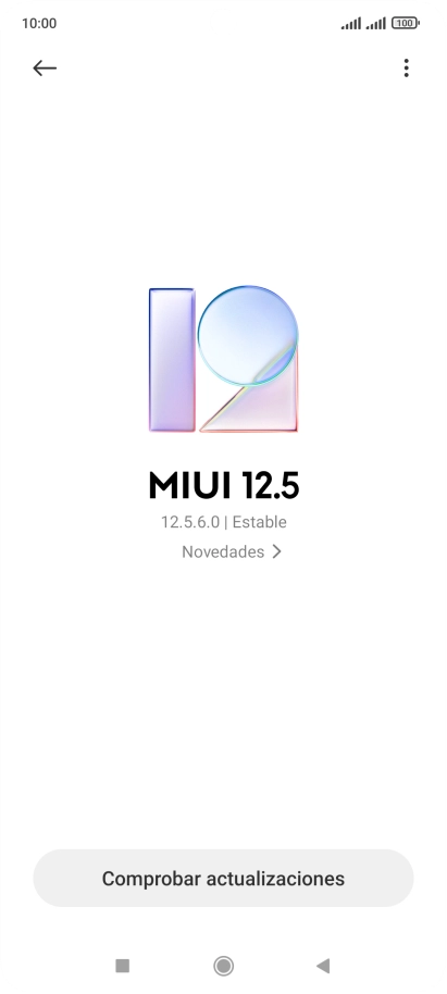 Pulsa Comprobar actualizaciones. Si hay una versión de software nueva disponible, aparecerá ahora en la pantalla. Sigue las indicaciones de la pantalla para actualizar el software del teléfono.