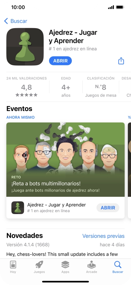 Desliza el dedo hacia arriba desde la parte inferior de la pantalla para terminar y volver a la pantalla de inicio.
