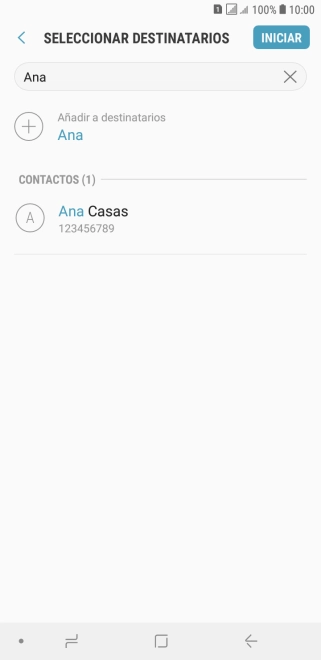Pulsa el contacto deseado.
